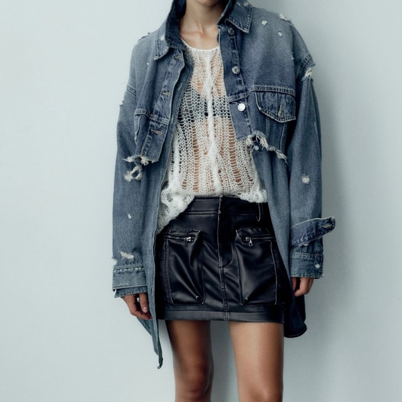 ZARA faux leather skirt - Picture 2 of 7